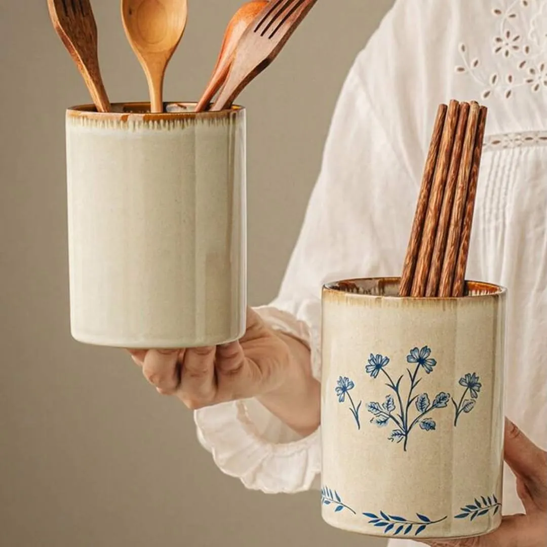 Ceramic Utensil Holder Set