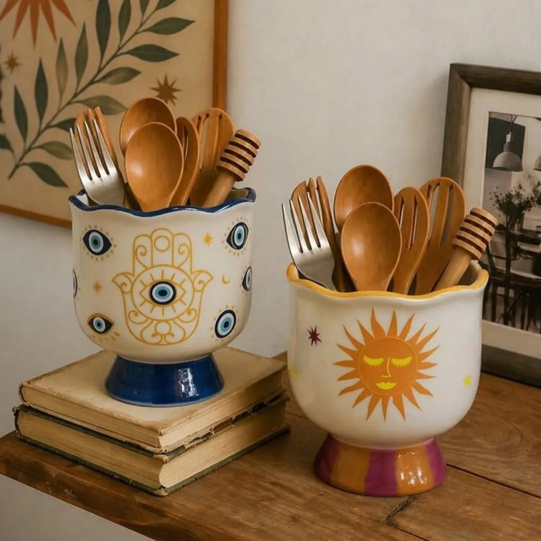 Ceramic Utensil Holder Set