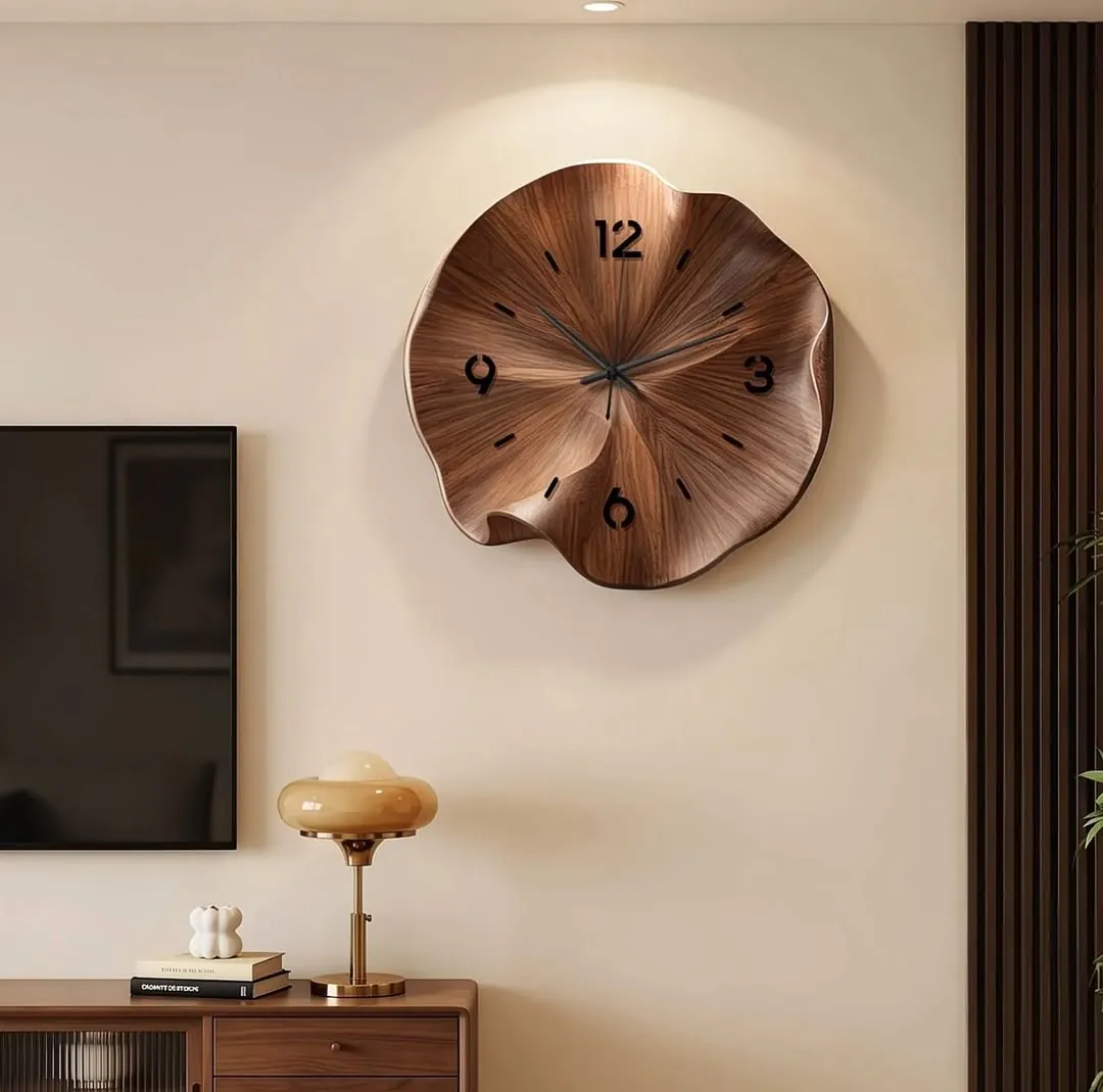 Dried Flower Resin Wall Clock
