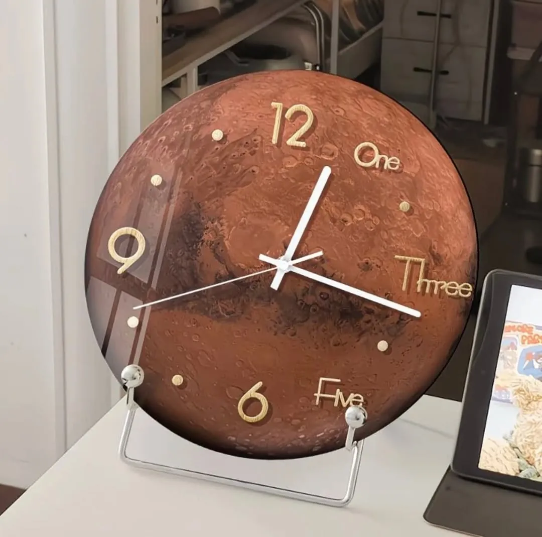 Dried Flower Resin Wall Clock