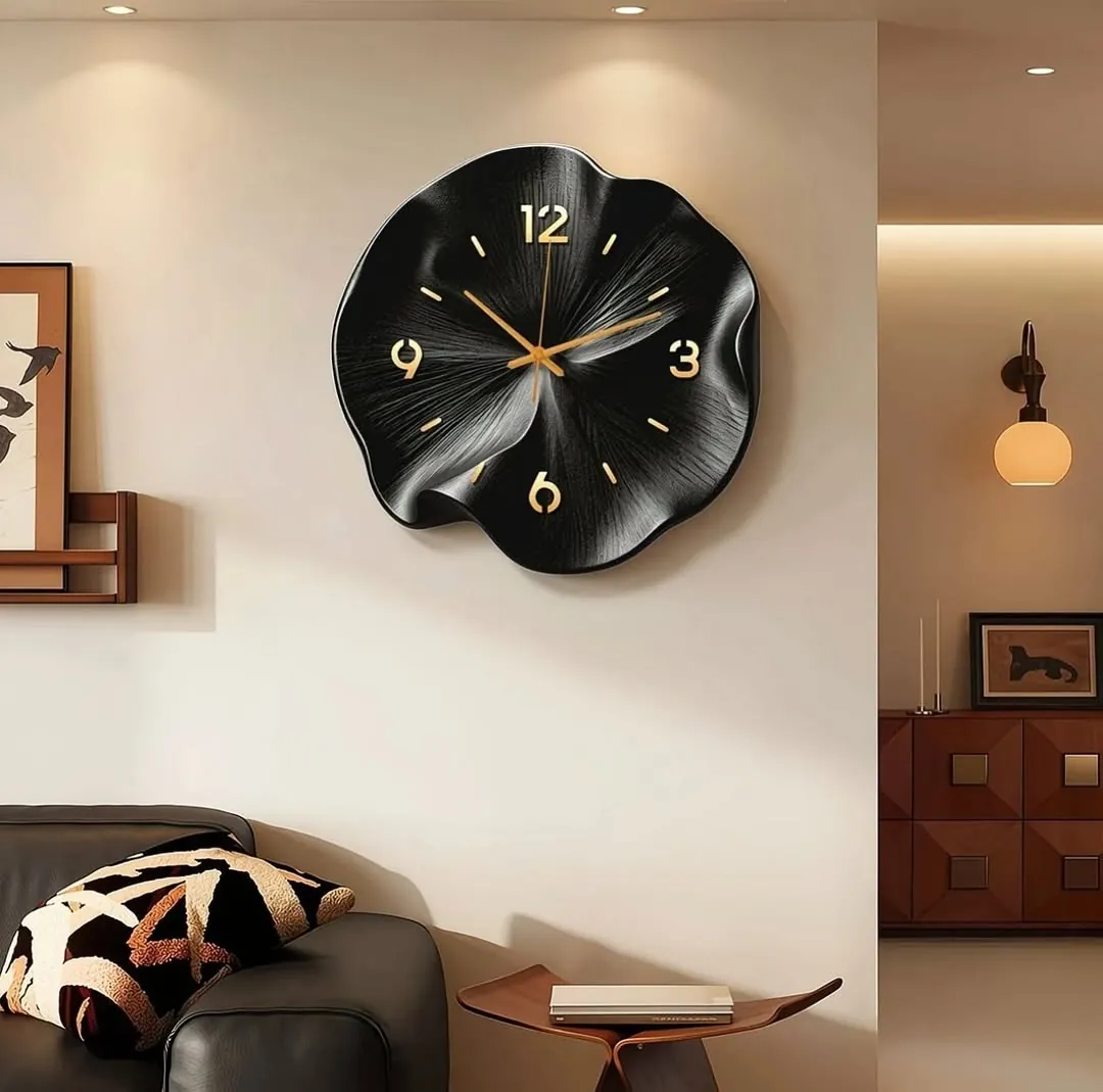 Dried Flower Resin Wall Clock