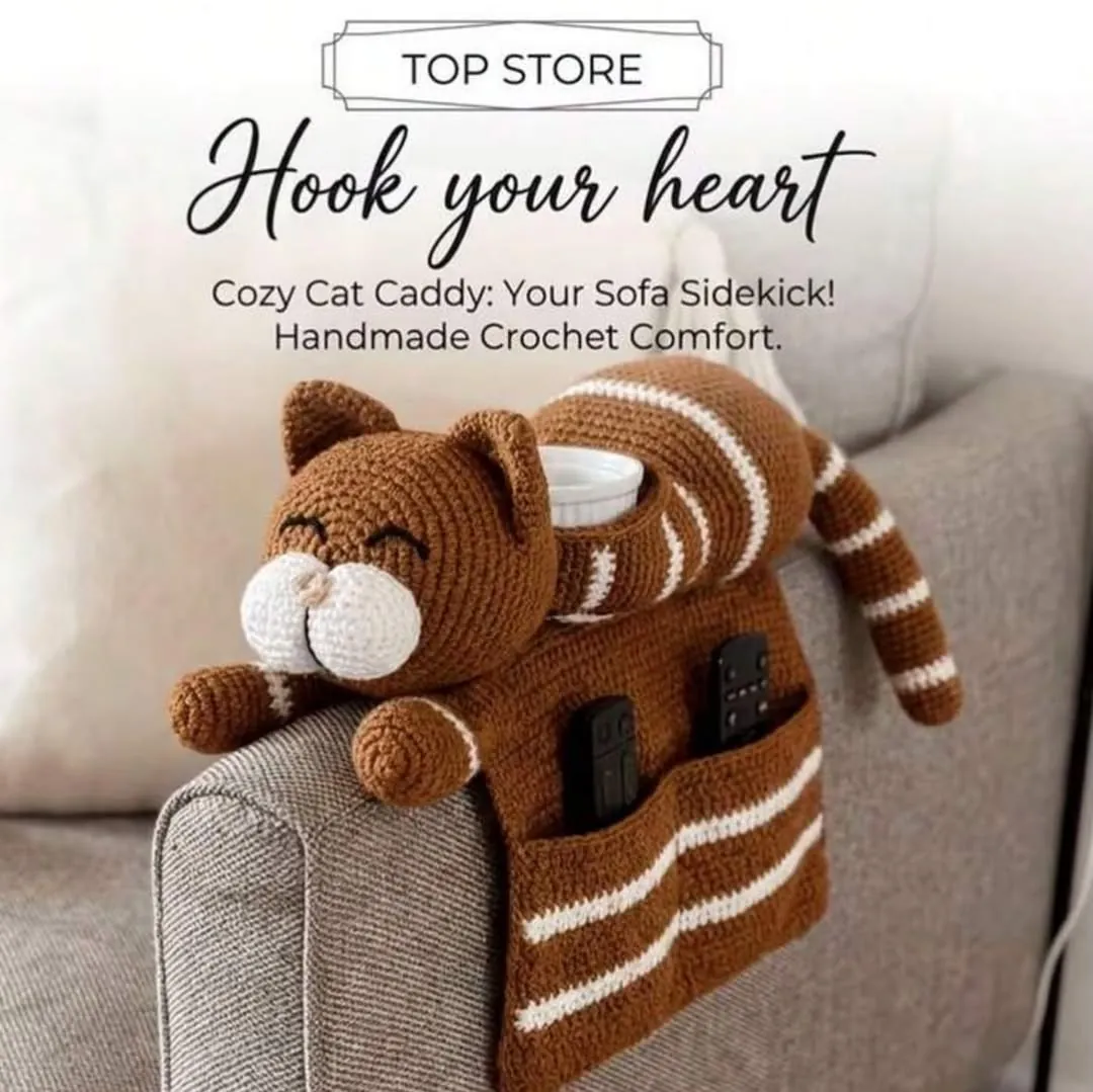 Crocheted Sloth Sofa Armrest Organizer