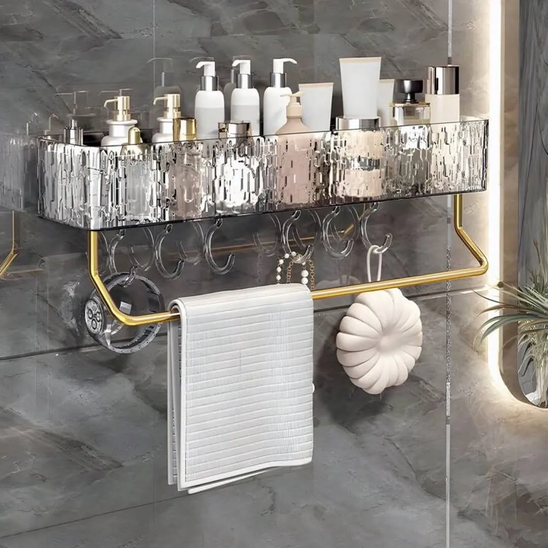 Bathroom Shelf with Towel Ring