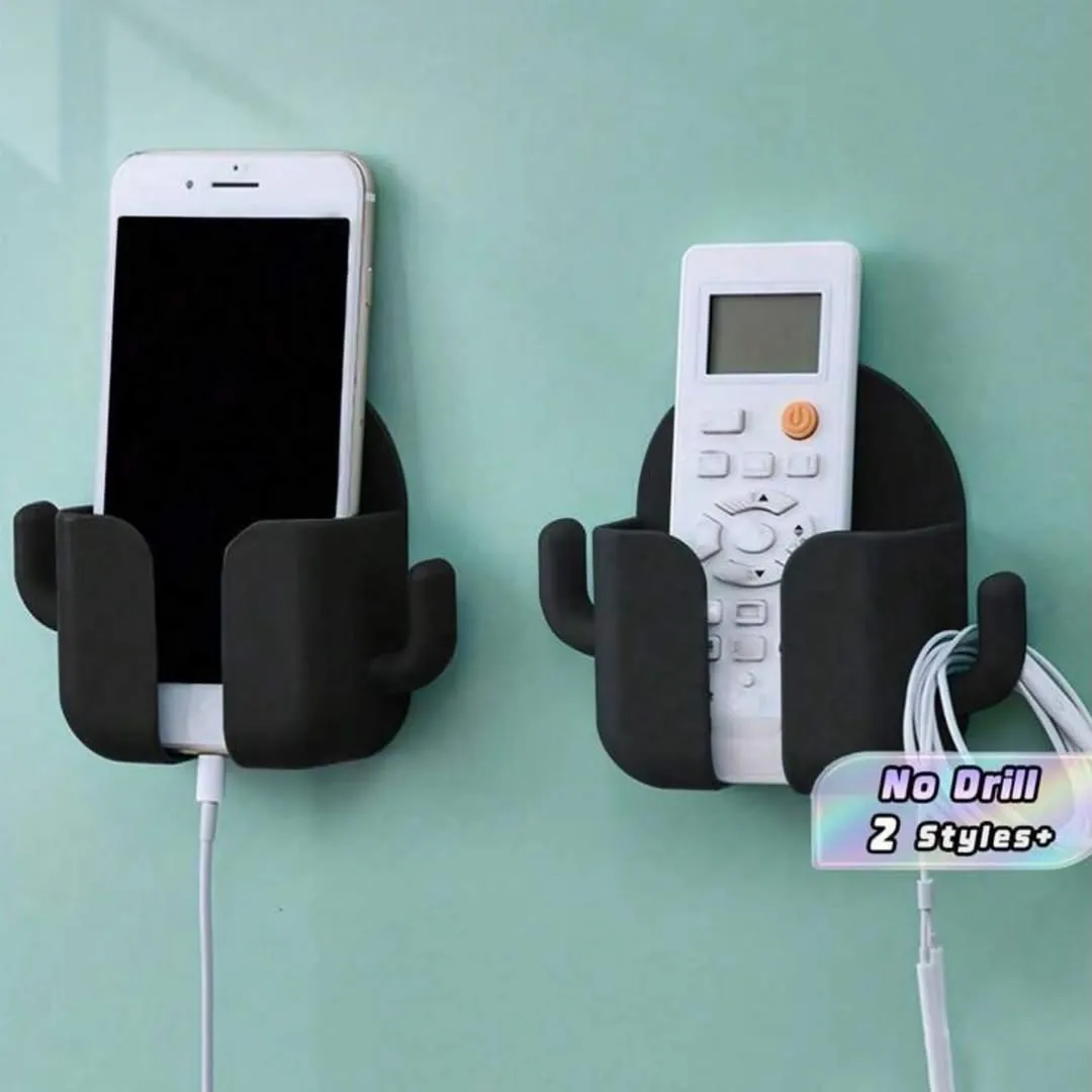 Wall-Mounted Remote and Phone Holder