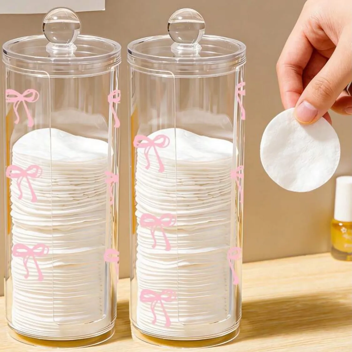 Glass Storage Jars with Wooden Tray