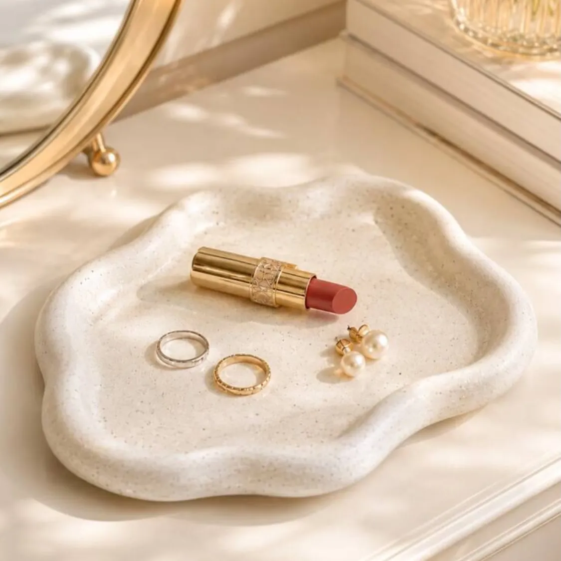 Mirrored Gold Tray
