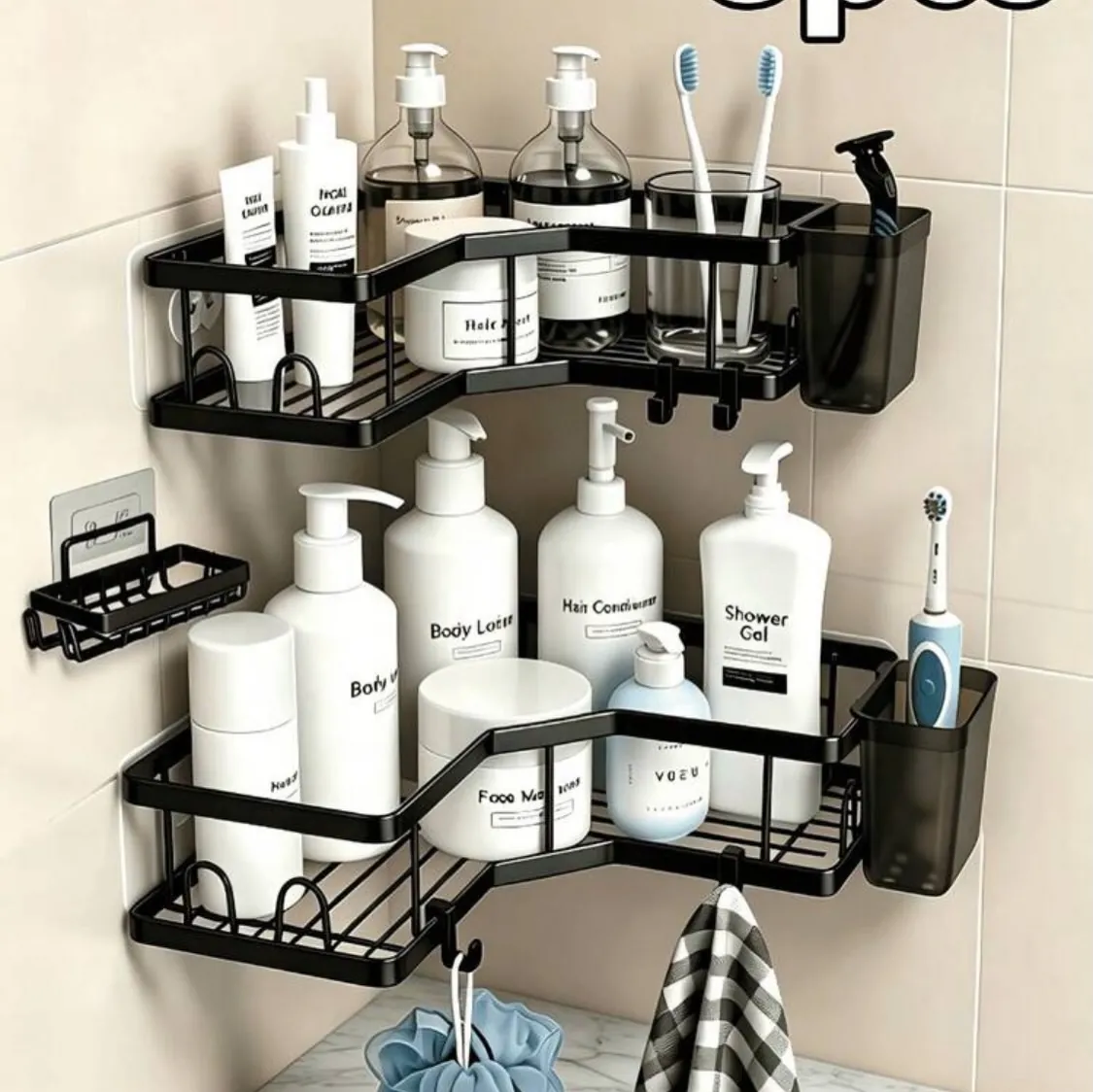 Corner Bathroom Storage Shelf