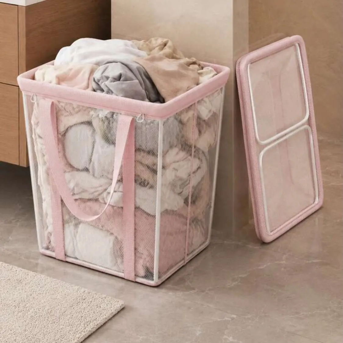 Wicker Laundry Basket with Lid