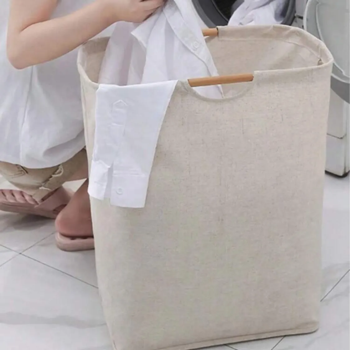 Wicker Laundry Basket with Lid