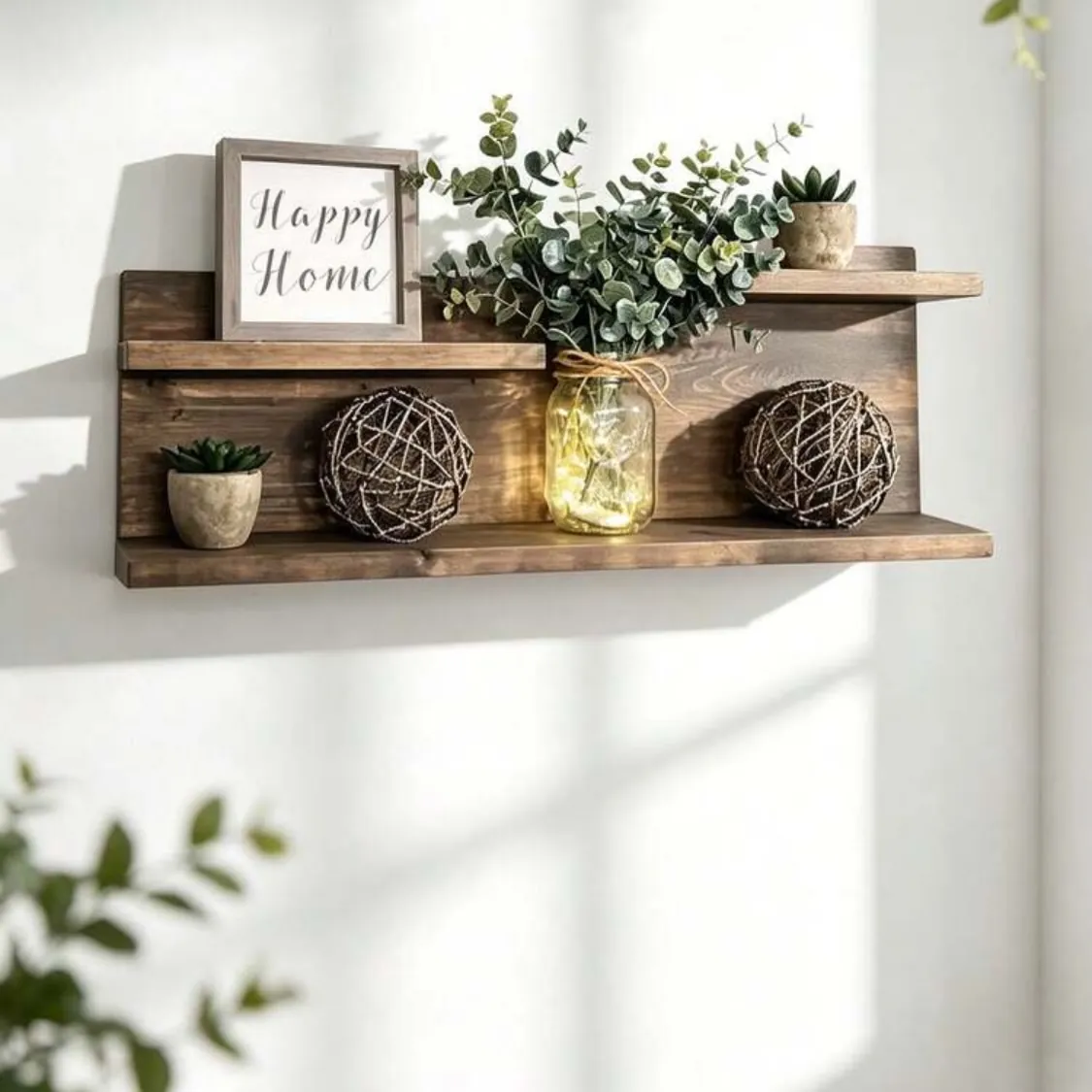 Decorative Wooden Wall Shelf