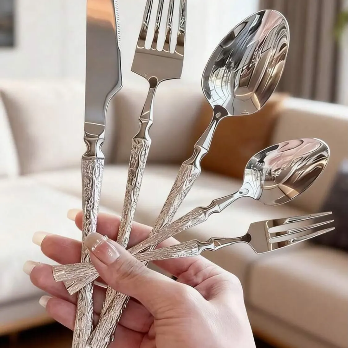 Stainless Steel Serving Spoons Set