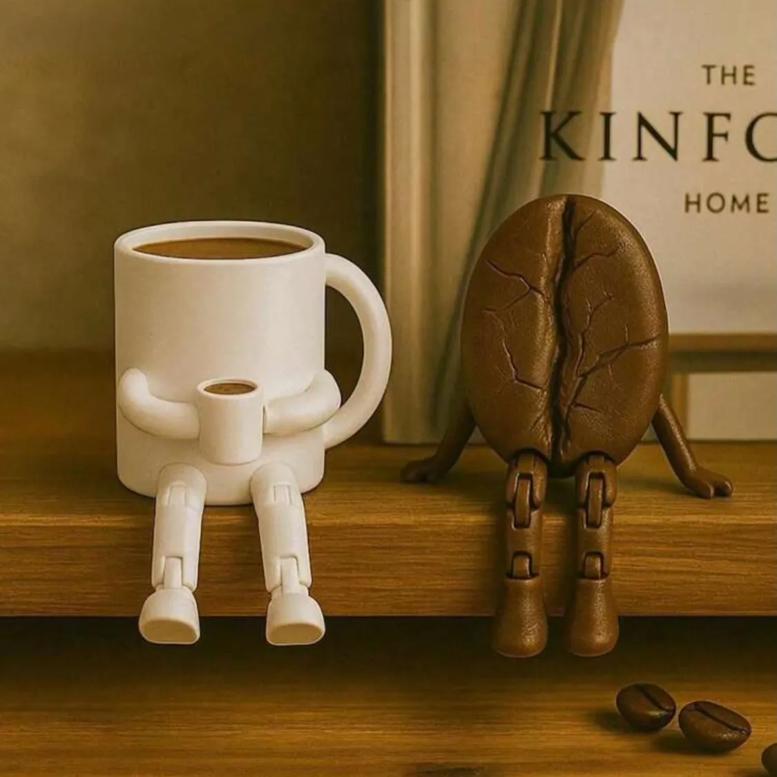Coffee Bean and Mug Decorative Set