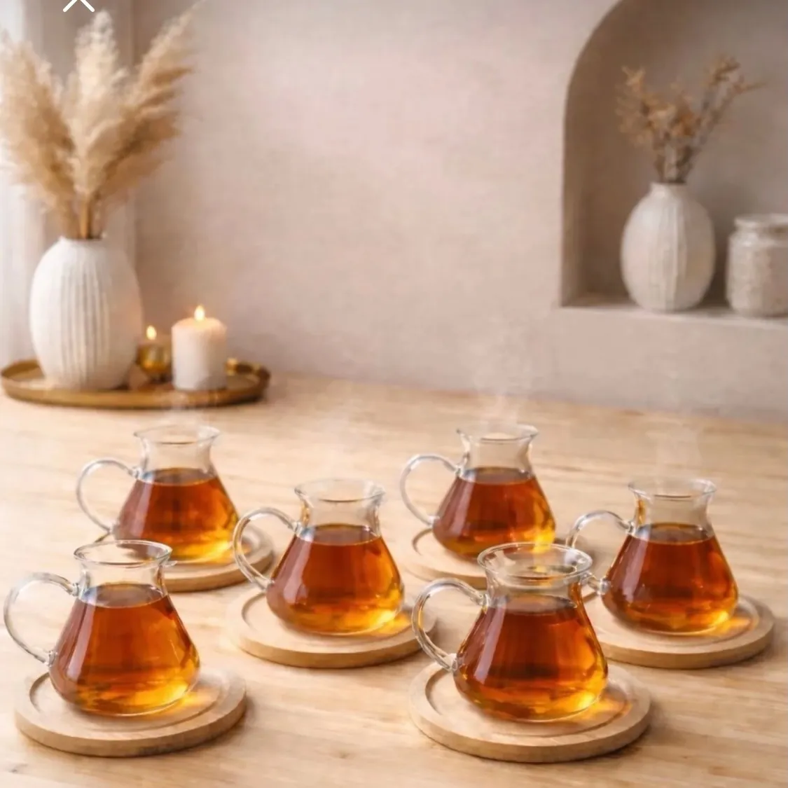 Glass Tea Cups Set