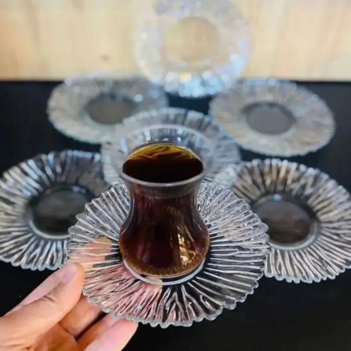 Glass Tea Cups Set