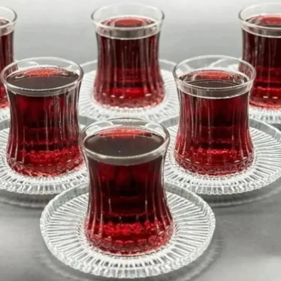 Glass Tea Cups Set