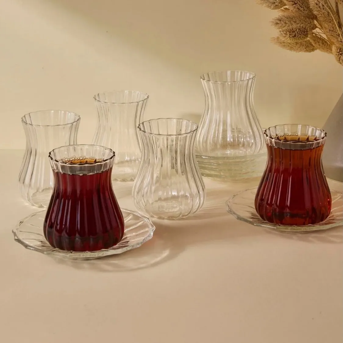Glass Tea Cups Set
