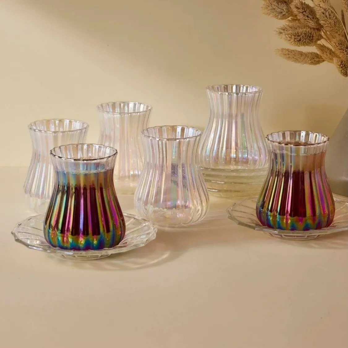 Glass Tea Cups Set