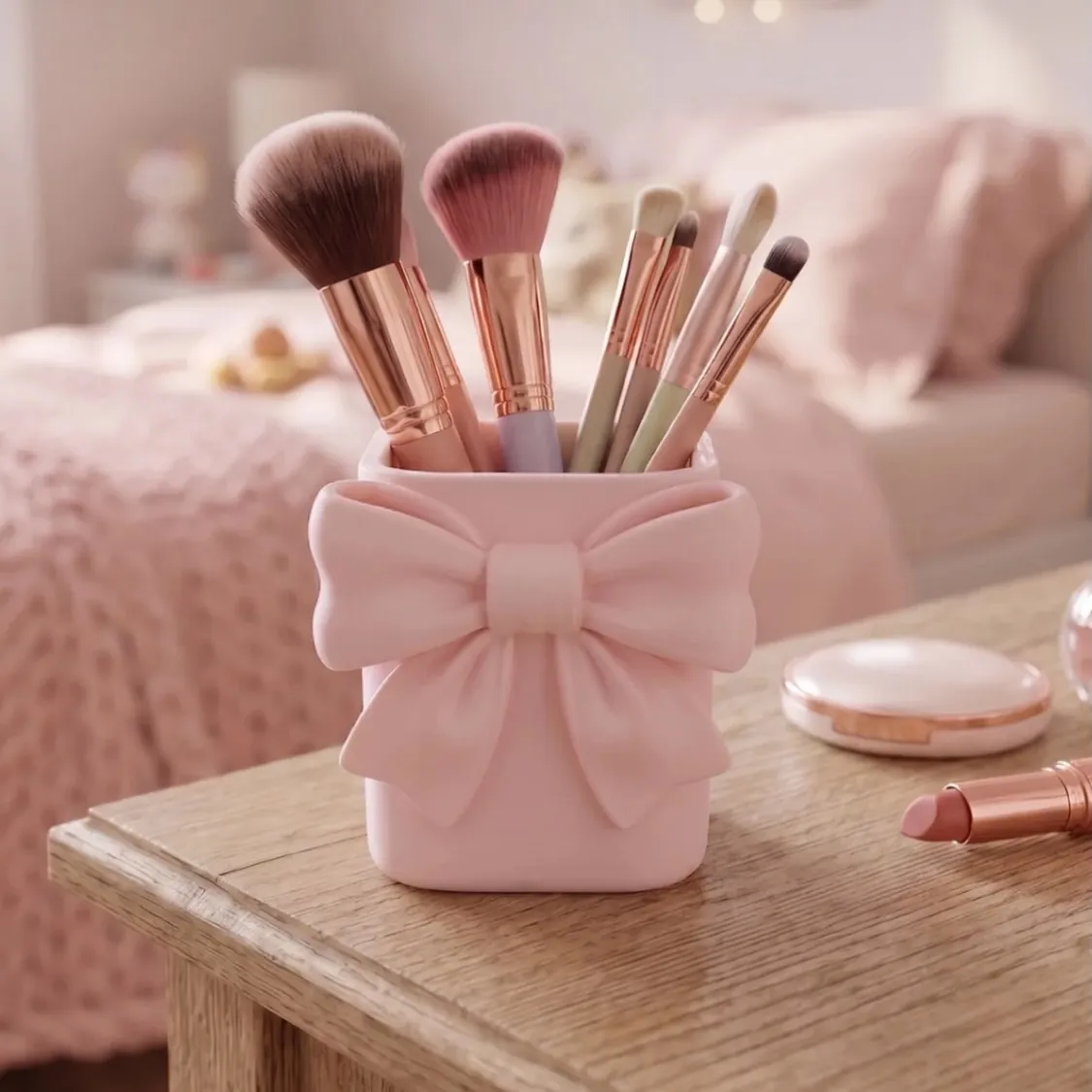 Corset-style Makeup Brush Holder