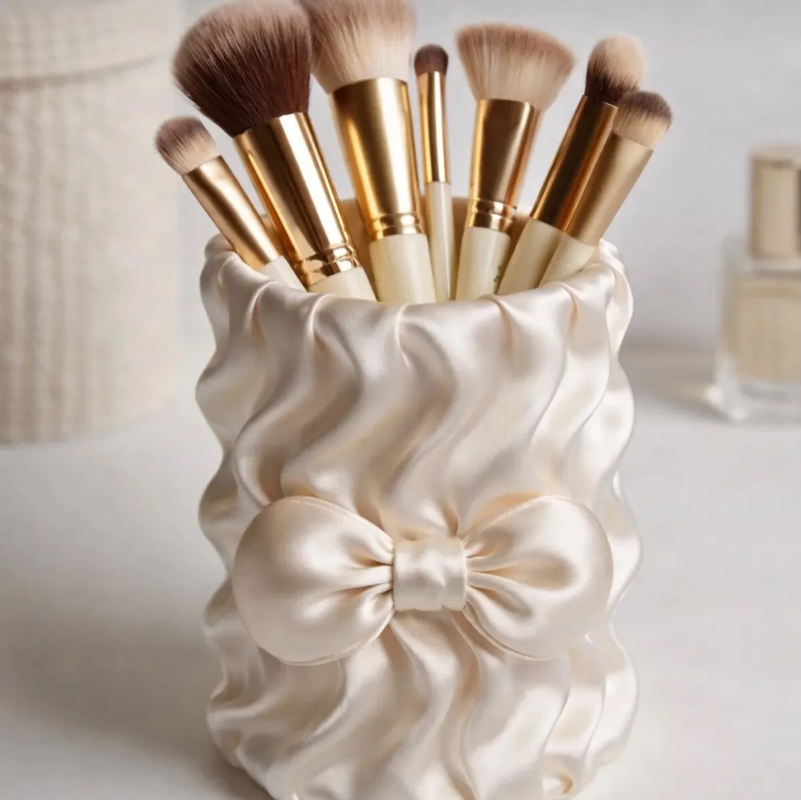 Corset-style Makeup Brush Holder