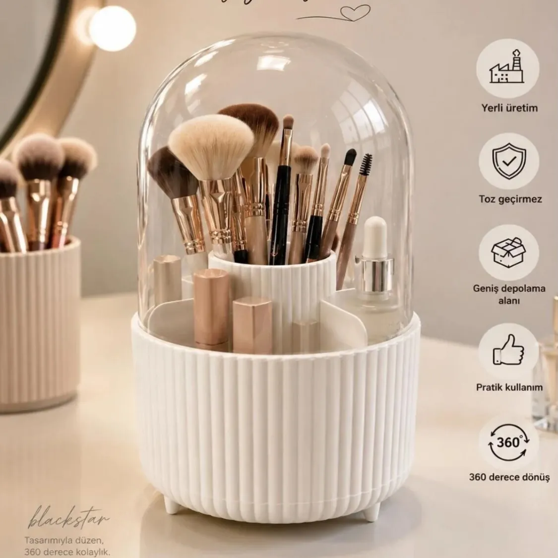 Corset-style Makeup Brush Holder
