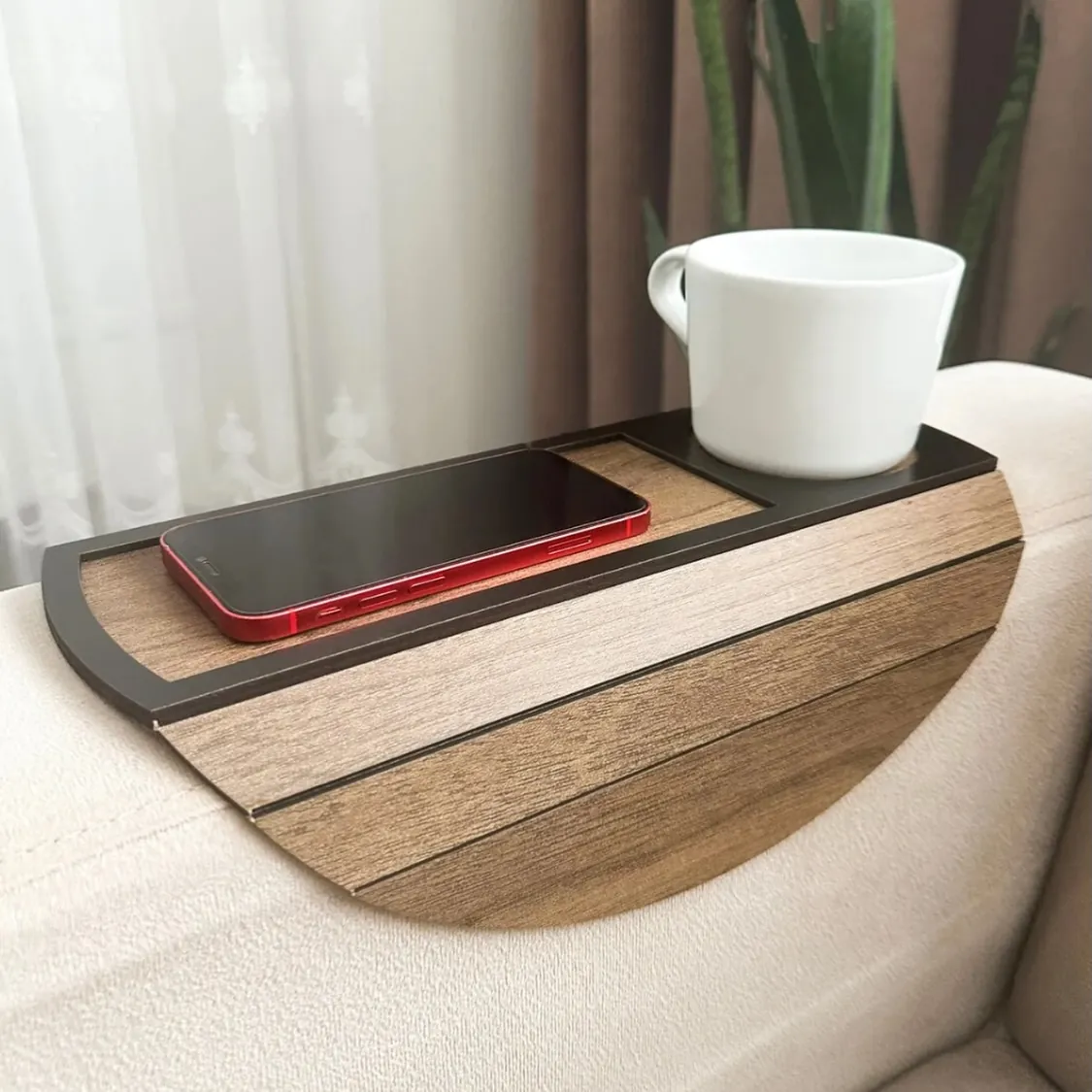 Wooden Sofa Armrest Tray