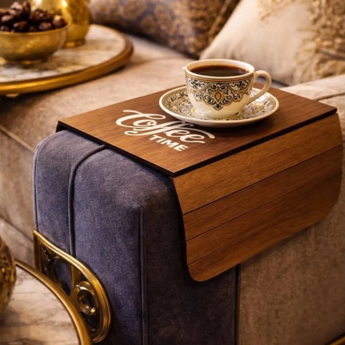 Wooden Sofa Armrest Tray
