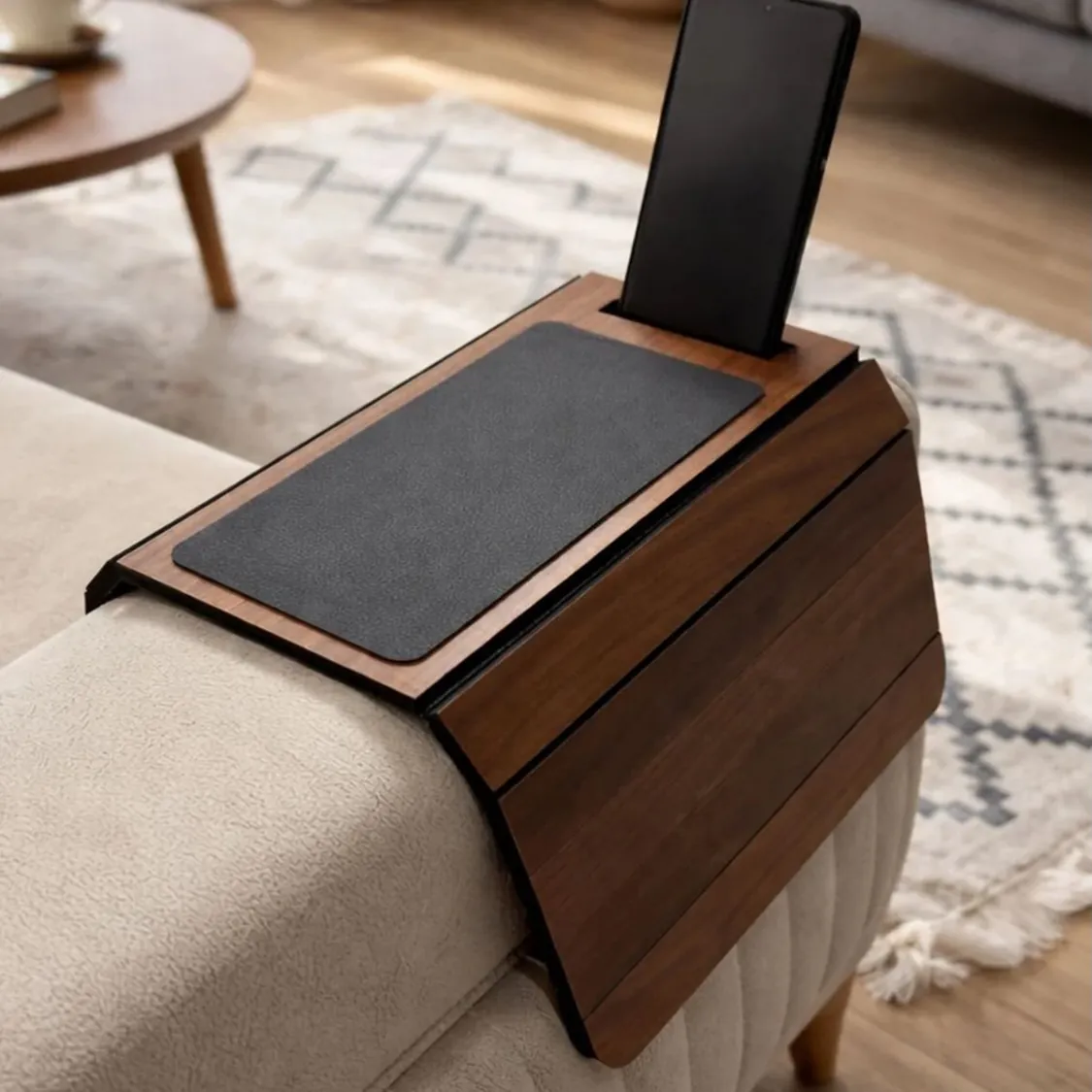 Wooden Sofa Armrest Tray