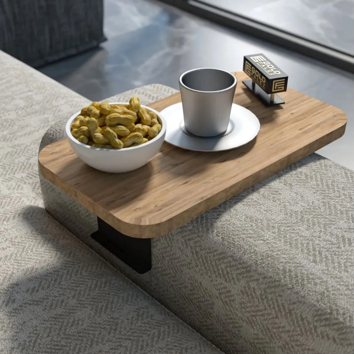 Wooden Sofa Armrest Tray