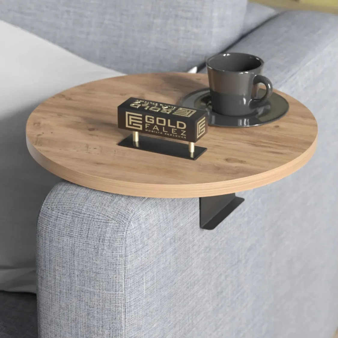Wooden Sofa Armrest Tray