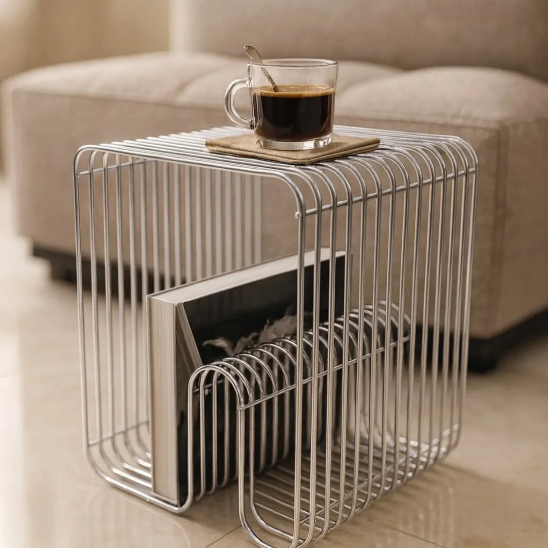 Modern Metal Side Table