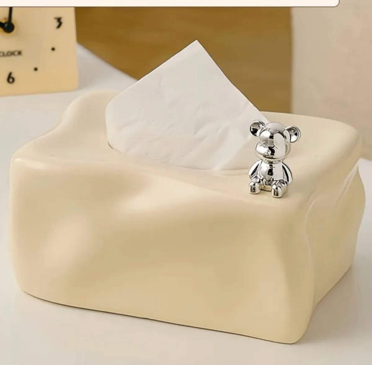 Red Ceramic Tissue Box Holder