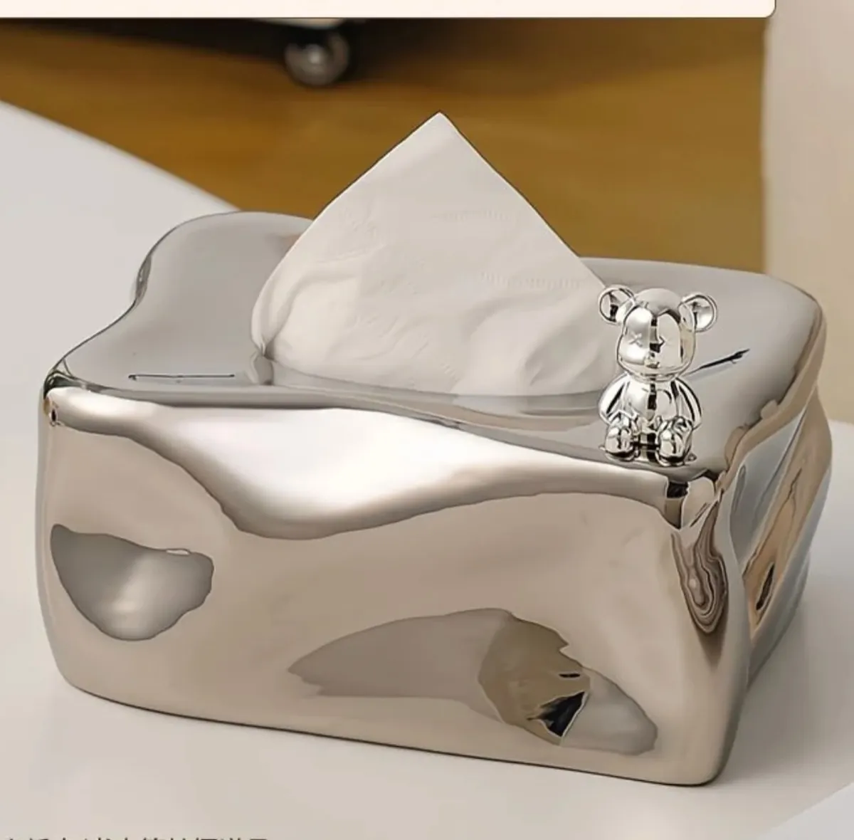 Red Ceramic Tissue Box Holder