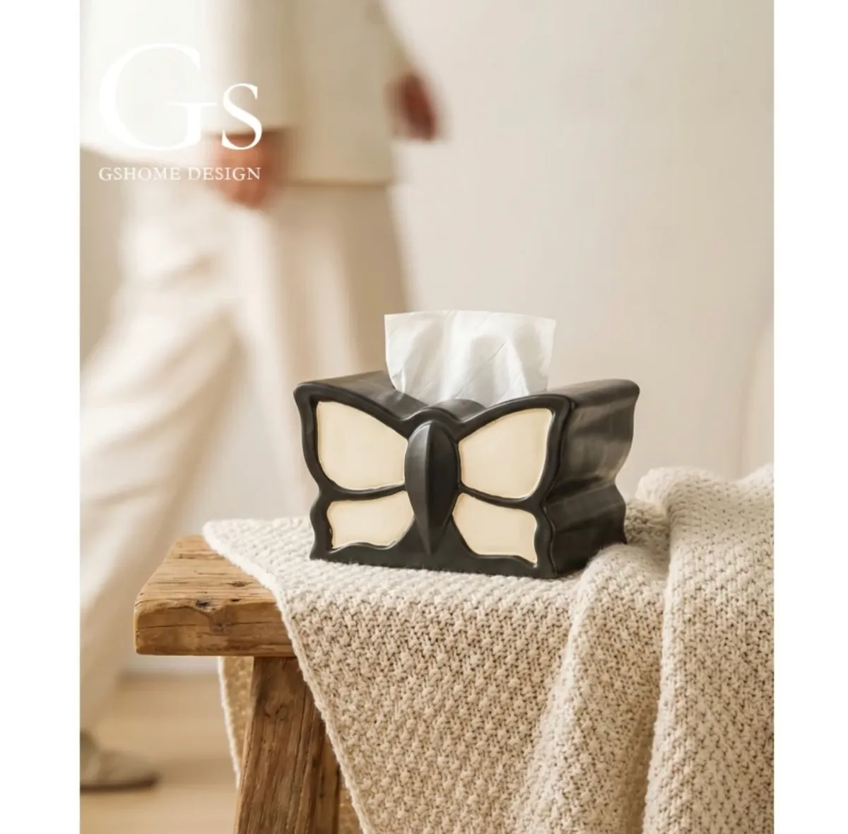 Red Ceramic Tissue Box Holder