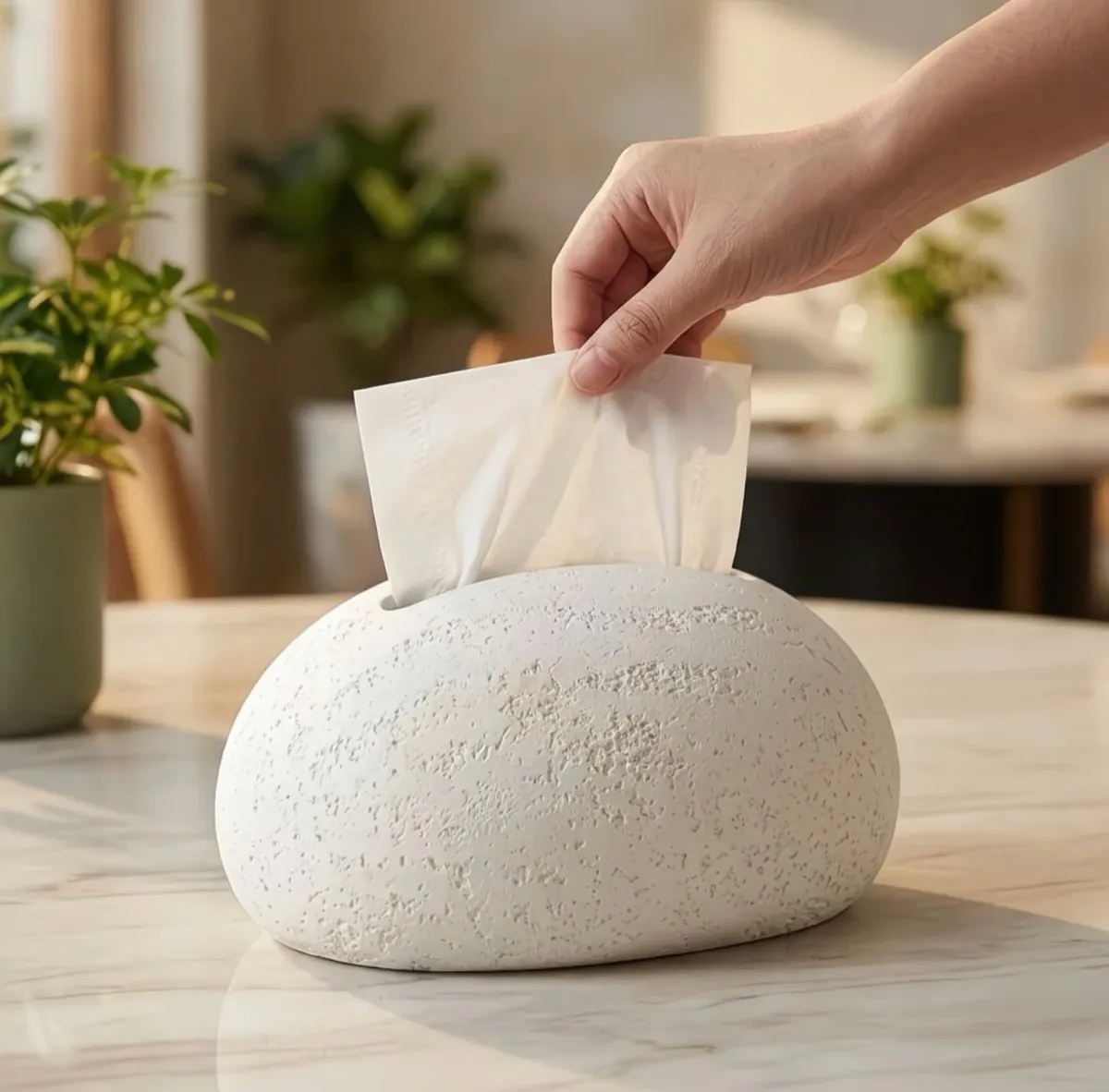 Red Ceramic Tissue Box Holder