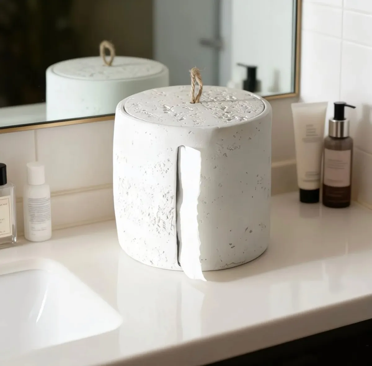 Red Ceramic Tissue Box Holder