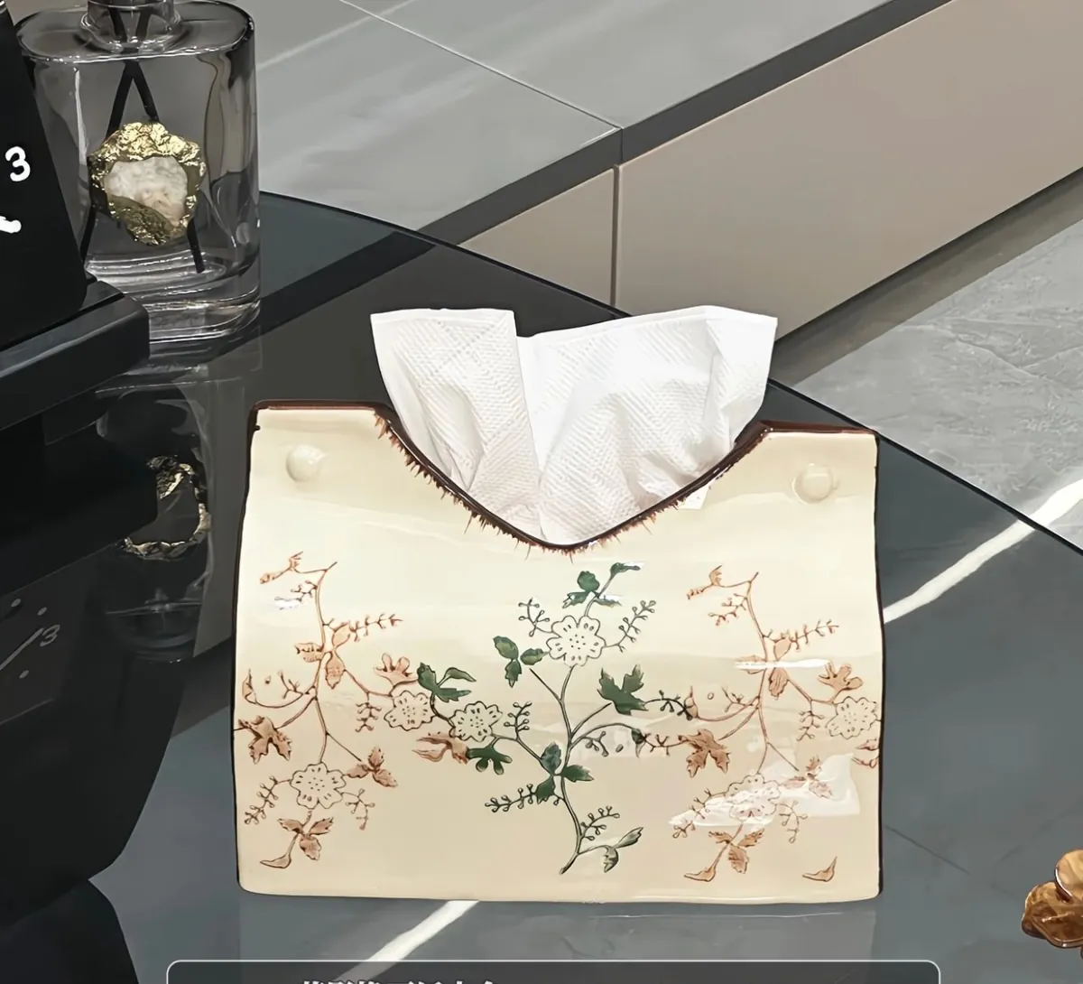 Floral Decorative Tissue Box