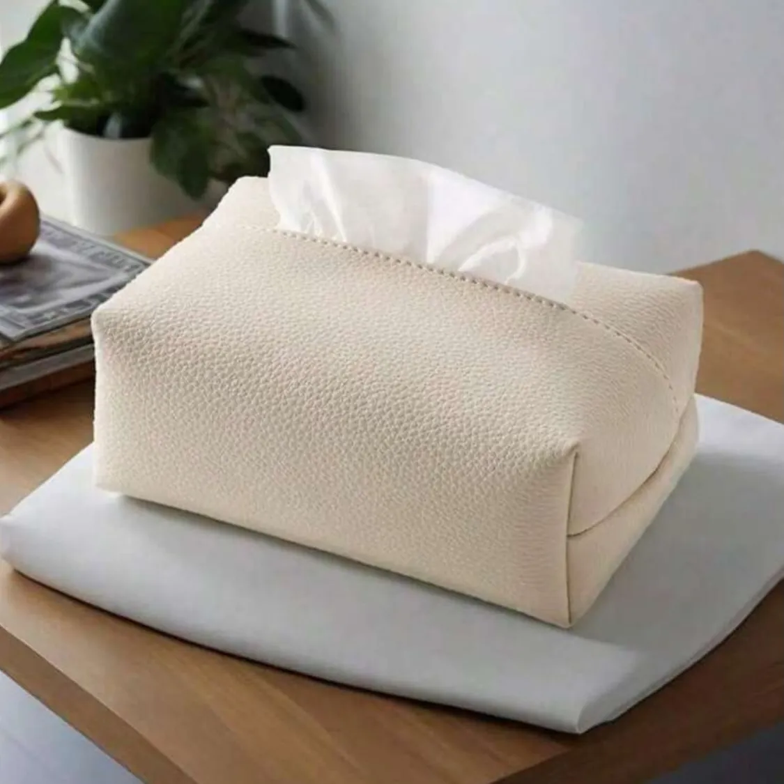 Book-style Tissue Box and Decorative Figurine