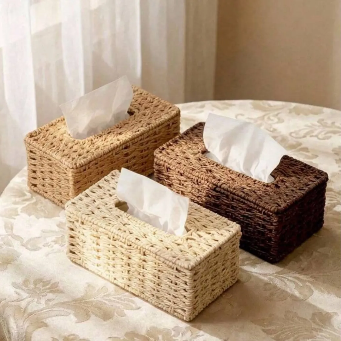 Book-style Tissue Box and Decorative Figurine