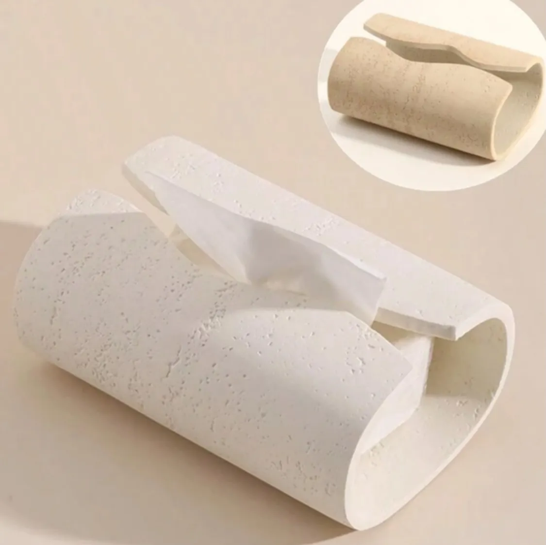 Book-style Tissue Box and Decorative Figurine