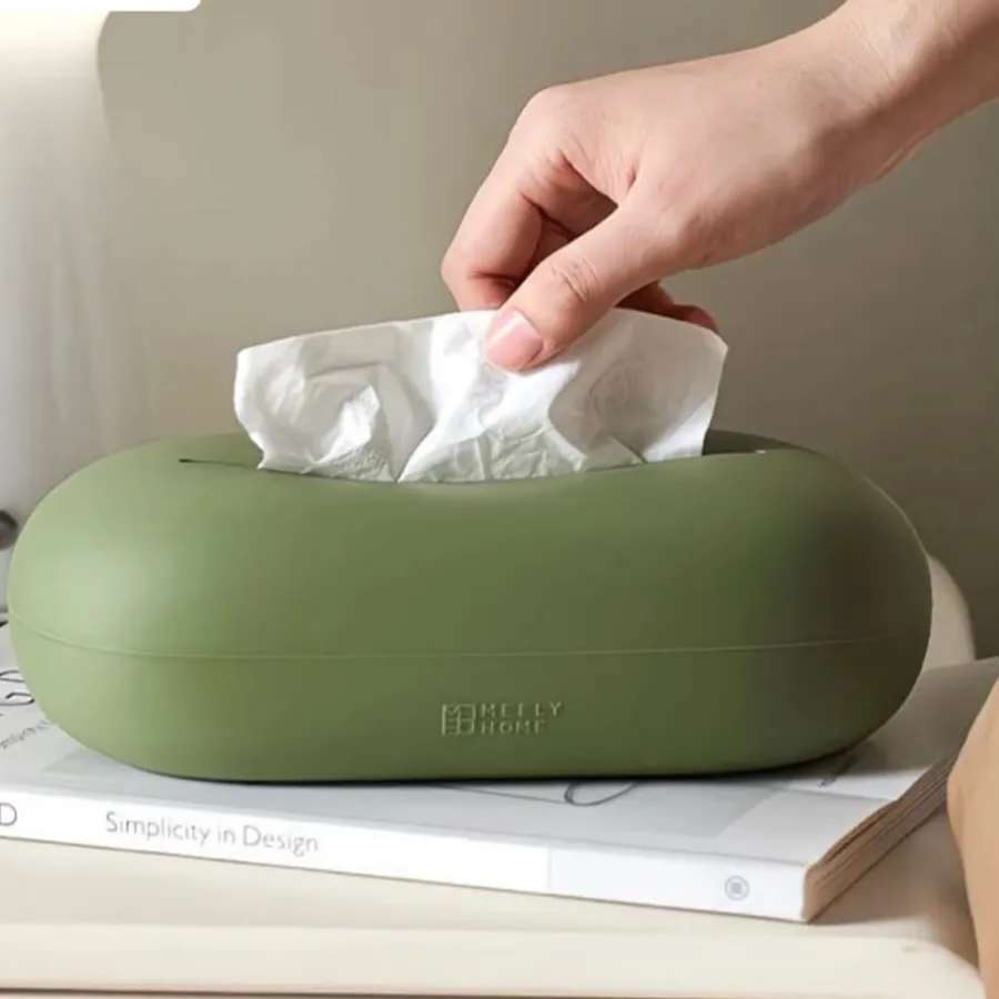 Book-style Tissue Box and Decorative Figurine