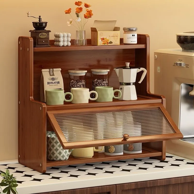 Floral Fabric Storage Baskets with Wooden Stand