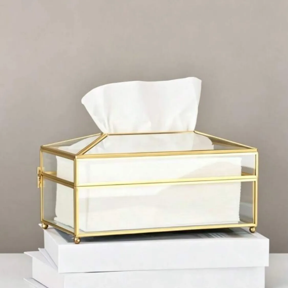 Decorative Tissue Box and Figurine Set
