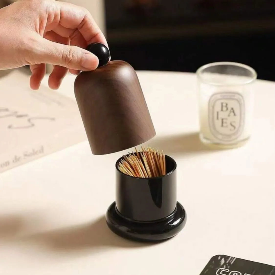 Lemon-Shaped Toothpick Holder