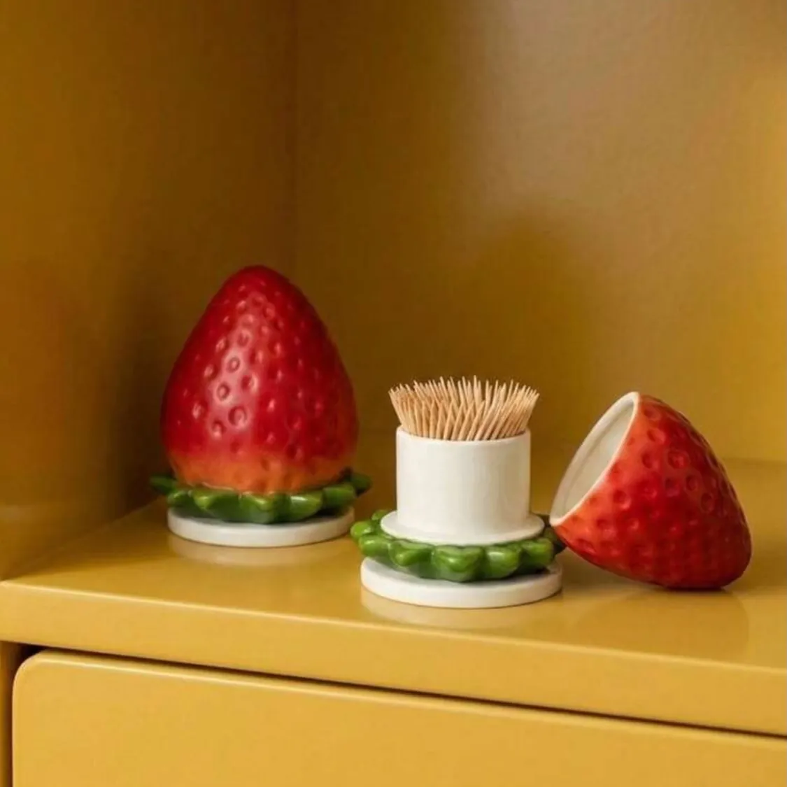 Lemon-Shaped Toothpick Holder