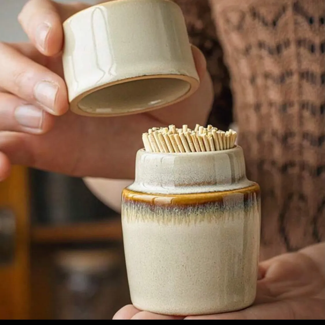 Lemon-Shaped Toothpick Holder