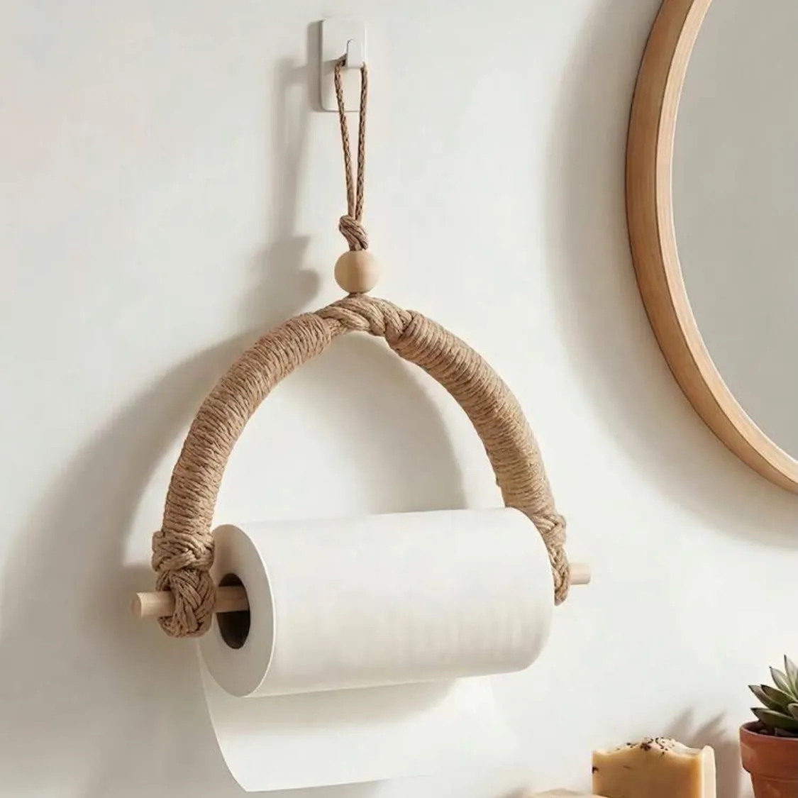 Bathroom Shelf with Towel Ring