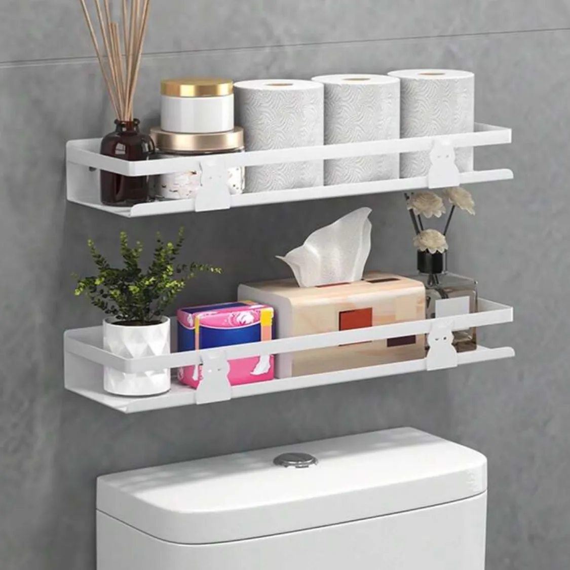 Bathroom Shelf with Towel Ring