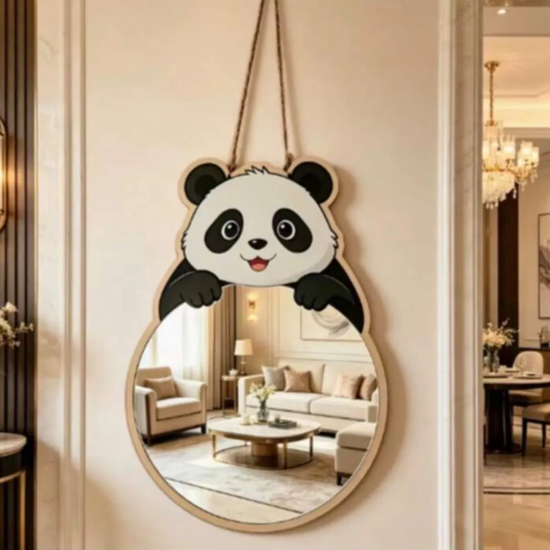 Elegant Decorative Mirror and Lamp Set