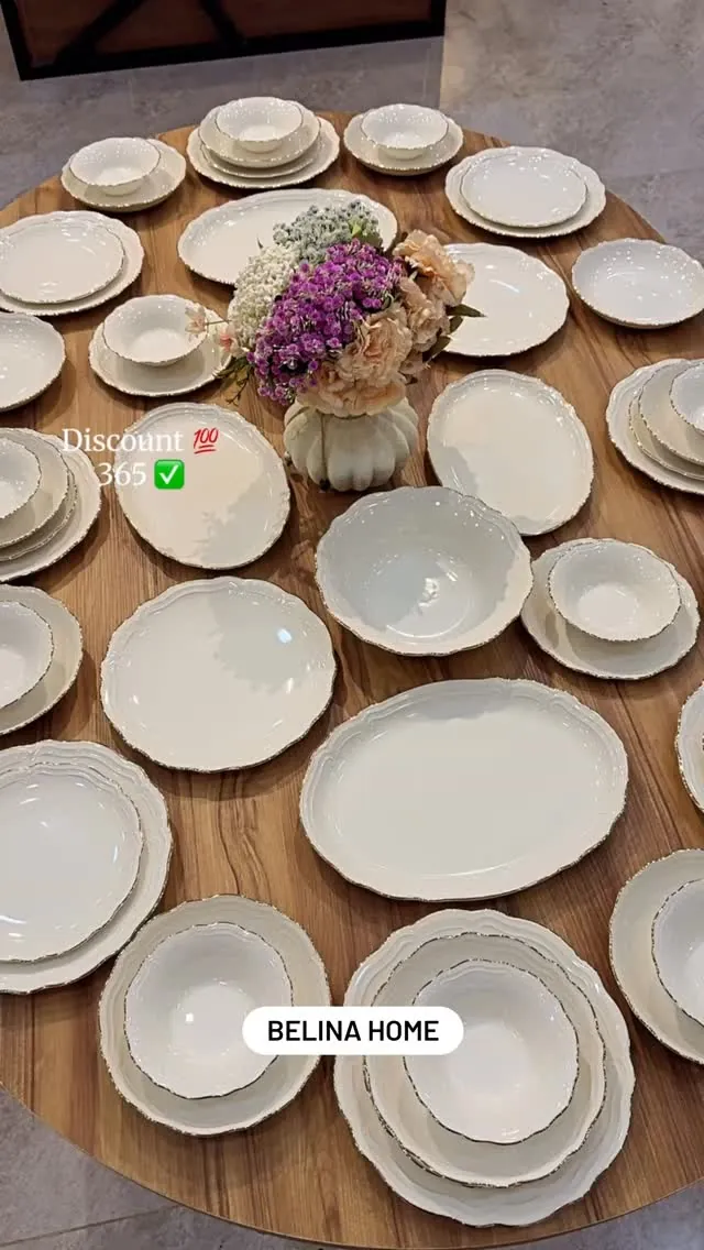 56-Piece White Dinnerware Set for 12 Persons