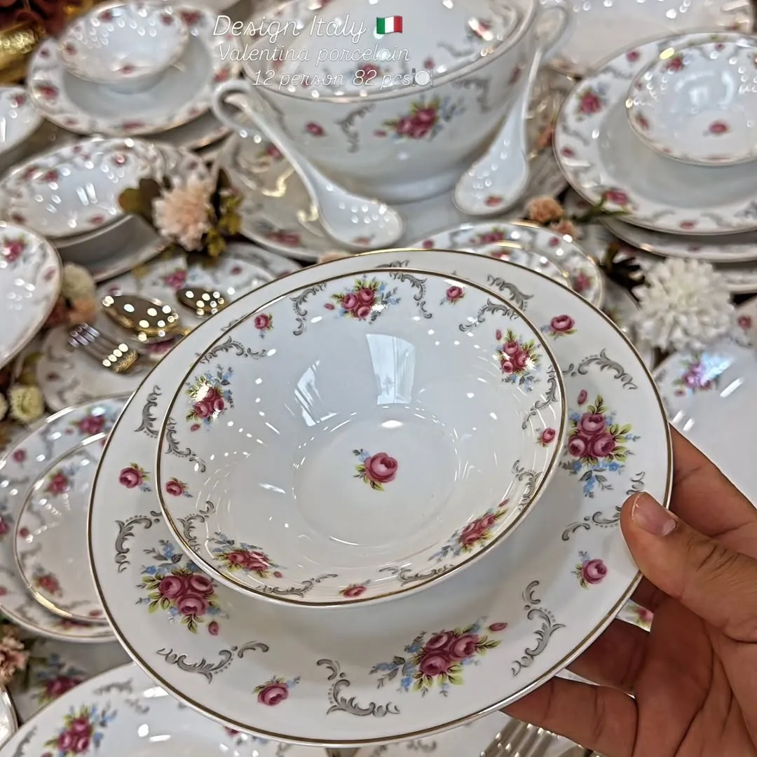 Valentina Porcelain Dinner Set 82 Pieces